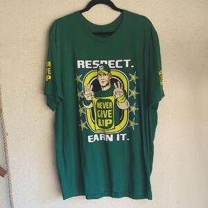 WWE John Cena Green Respect Graphic Men's T-Shirt